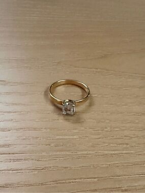 14K Plated Herlzberg Diamond Ring